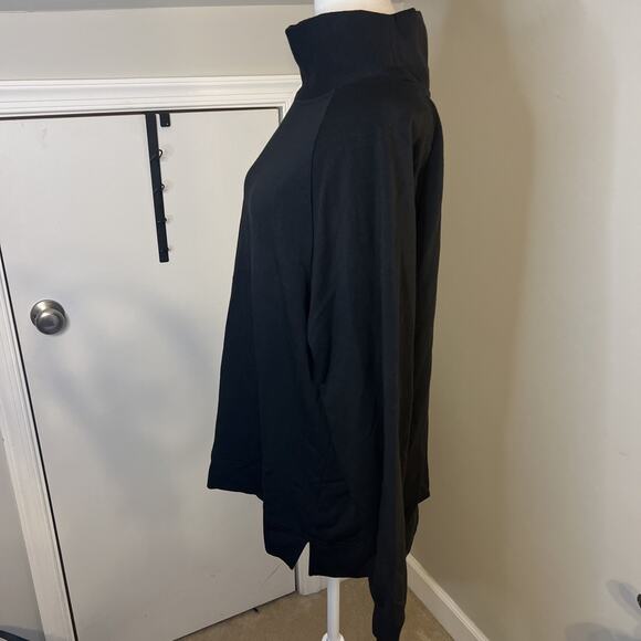 Gap Women's Black Turtleneck Sweatshirt Active Wear Size Large Long Sleeve Top - Picture 3 of 7